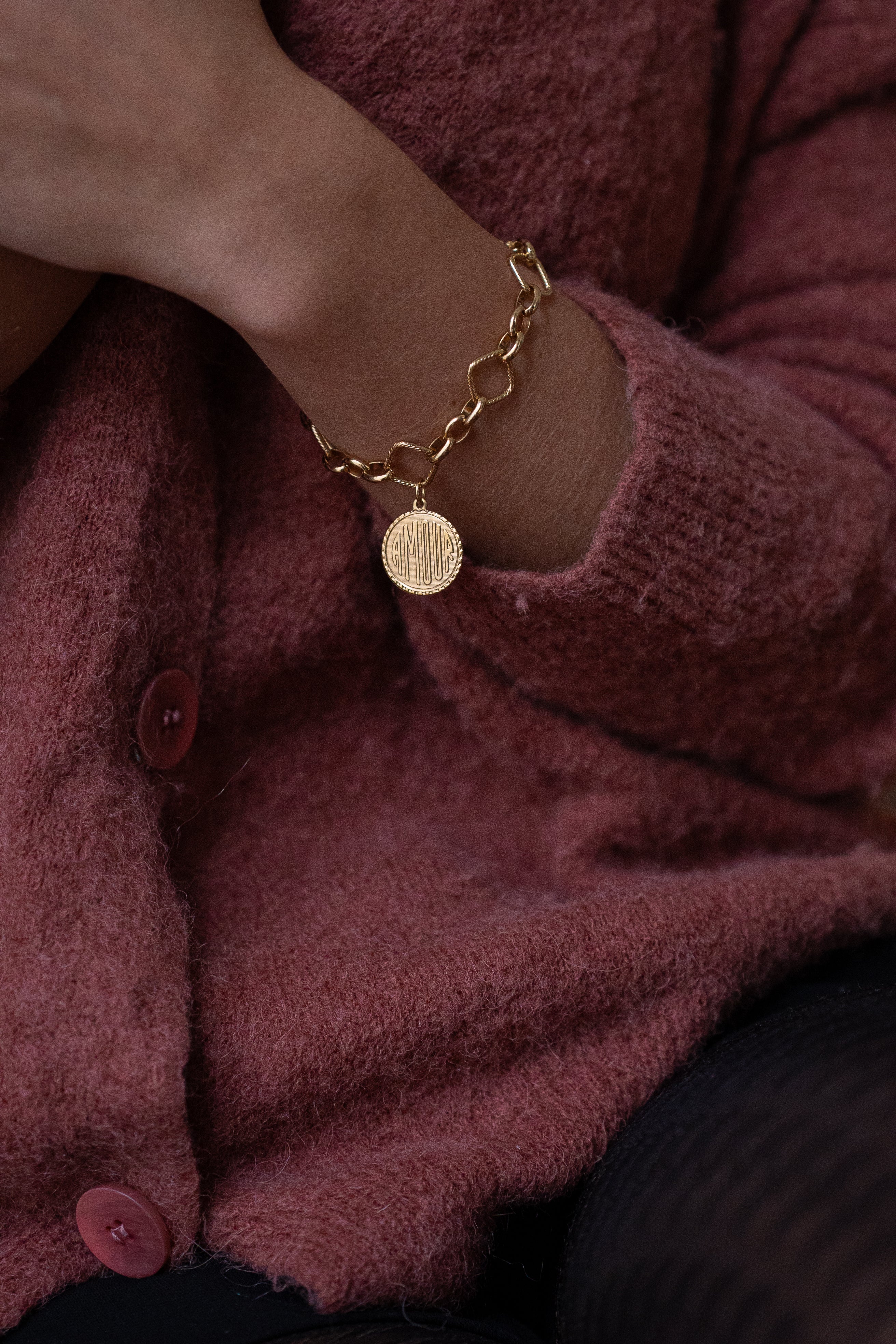 Bracelet Miley - Médaille Amour